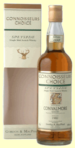 Convalmore 1981 malt whisky by Gordon & MacPhail