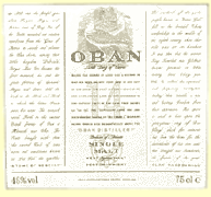 Oban 14 years old whisky label