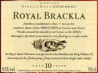 Royal Brackla whisky - Flora & Fauna label