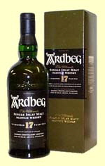 Ardbeg 17 years old malt whisky