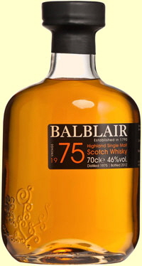 Balblair Scotch malt whisky - 1975