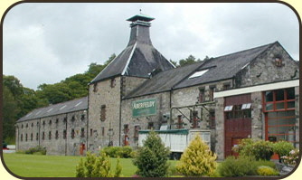 Aberfeldy malt whisky distillery in Scotland