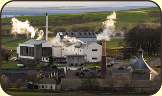 Clynelish malt whisky distillery in Scotland