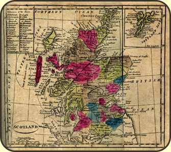 Map of Scotland in 1808